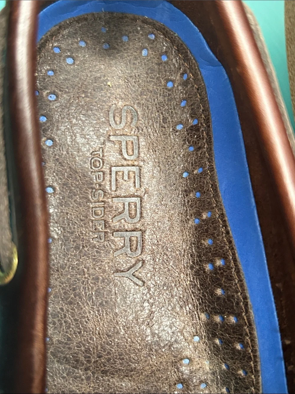 Sperry Top Siders Men’s Dark Brown Amaretto Leather Moc Toe Boat Shoes